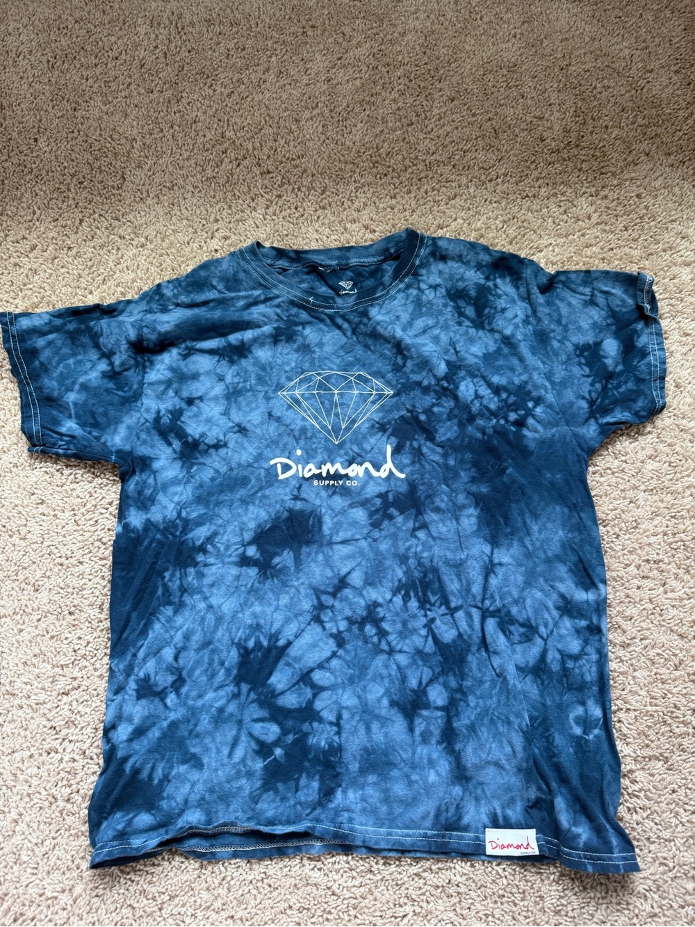 Diamond Supply Co. Blue Tie-Dye Graphic Tee